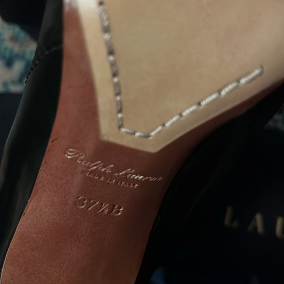 Ralph Lauren Black Suede Heeled Stiletto Booties NWOT - Picture 8 of 10